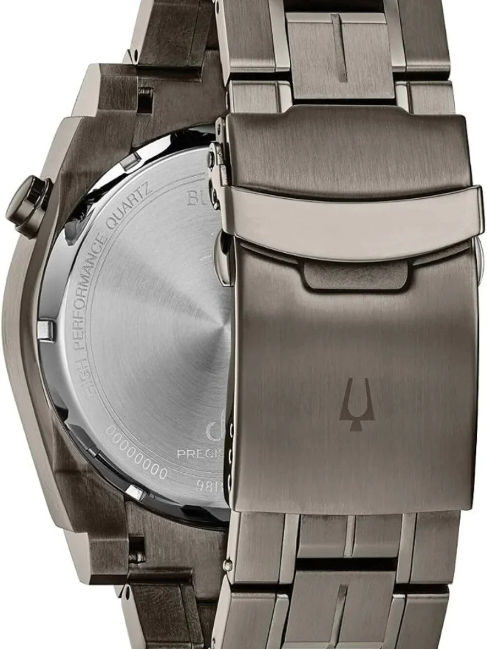 Bulova Men's Precisionist Gray Ion-Plated Stainless Steel 8-Hand Chronograph